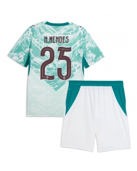 Billige Fotballdrakt Portugal Nuno Mendes #25 Replika Bortedraktsett Barn VM 2026 Kortermet (med bukser)